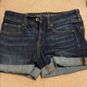 american eagle midi shorts
